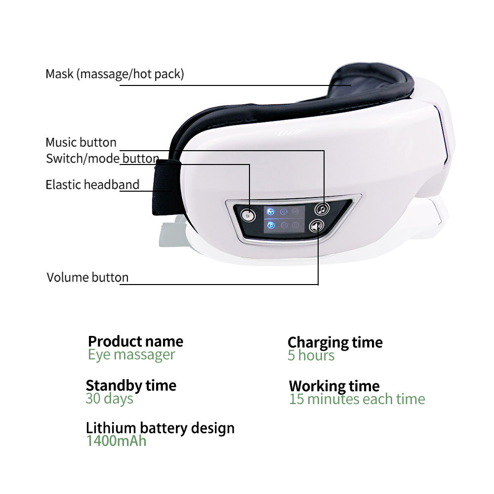 This eye-care device eases fatigue with gentle warmth and targeted massage. Designed to relax the eye area, it helps restore comfort, clarity, and daily well-being.
