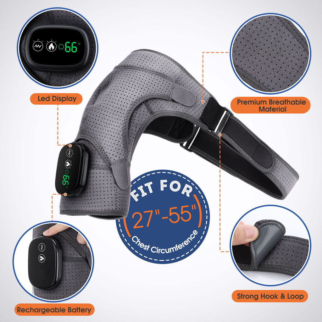 compact 3-speed shoulder massager