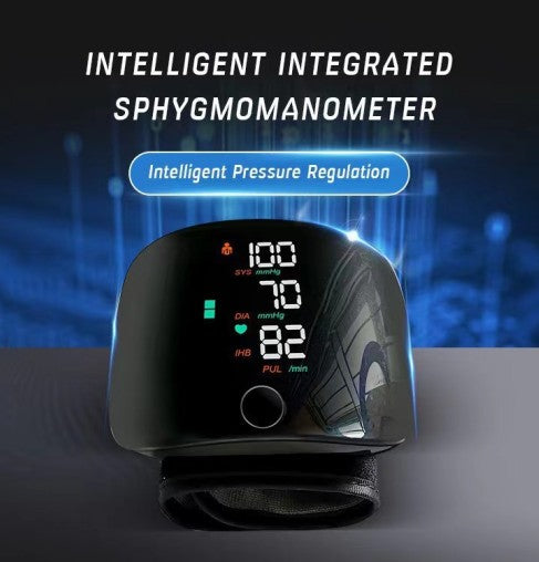 Digital Wrist Blood Pressure Monitor BP Machine Cuff LED Heart Rate Tester