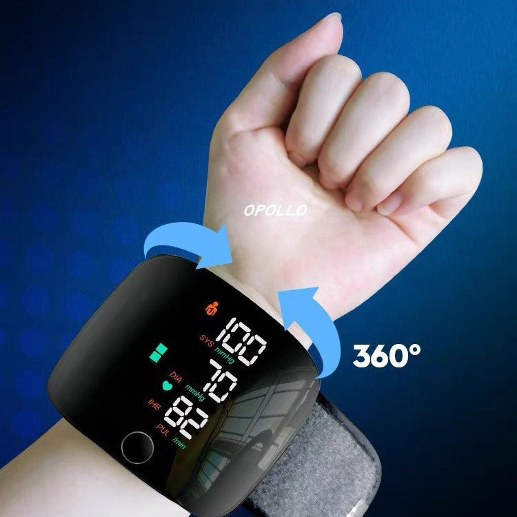 This digital wrist BP device delivers quick, accurate readings with a simple one-touch design. Compact and convenient, it makes daily blood-pressure tracking easy anywhere.